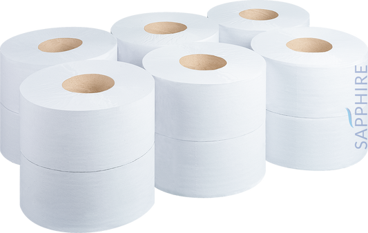 Mini Jumbo Toilet Rolls Pack of 12